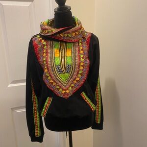 Colorful Ethnic Patterned Men's Hoodie
